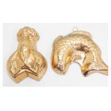Fish & Lobster Copper Kitchen Decor Cake Molds