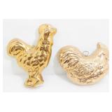 Rooster & Chicken Copper Kitchen Decor Cake Molds
