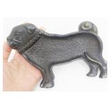 8" Cast Iron Pug Trinket Dish