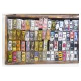 Matchbox Sized Stock Car Collection in Showcase