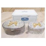 Royal Gallery Set of Two Oval Jewelry Boxes