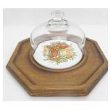 Wood Cheese Board With Glass Dome