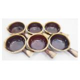 McCoy Brown Drip Glazed Soup Bowls & Mug