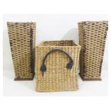 Woven Storage Basket & Vases