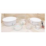 Pyrex & Corning Ware Bowls, Measuring Cup