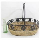 Large Woven & Metal Basket