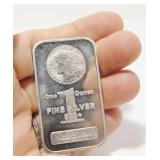 One Ounce .999 Silver Bullion Bar