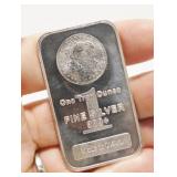 One Ounce .999 Silver Bullion Bar