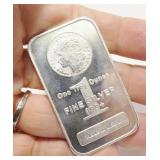 One Ounce .999 Silver Bullion Bar
