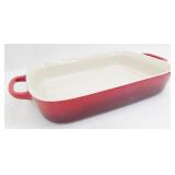 Le Creuset Red Stoneware 12"x9" Casserole Dish