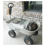 Wheelbarrow with Two Bags of Potting Soil