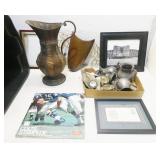 Box Lot: Plated & Other Service Wear, Decor