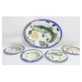 Tika Lotus International Fish Platter & Plate Set