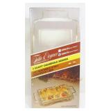 2-Qt Rectangle Pyrex Casserole Dish, Nickel Server