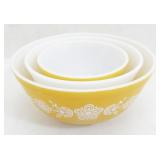 Vintage Butterfly Gold Pyrex Nesting Bowls