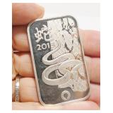 1 Ounce .999 Silver Bullion Bar