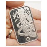 1 Ounce .999 Silver Bullion Bar