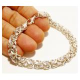 Milor 925 Silver Byzantine Bracelet 7.5" 14.1g