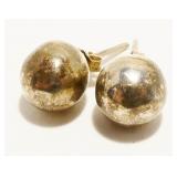 Medium Sterling Silver Ball Post Earrings 2g