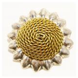 925 Silver Flower Pendant Brooch Mexico 10.8g