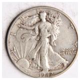 1942 Walking Liberty Half-Dollar Silver Coin