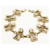 C. Felley 925 Silver Storyteller Bracelet 7" 36.1g