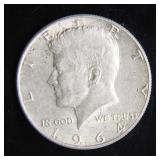 1964 Kennedy Half-Dollar Silver Coin