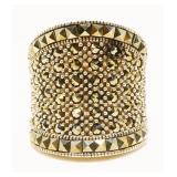 Sterling Silver Marcasite Ring Sz 8 13.8g