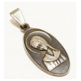 Sterling Silver Mother Mary Pendant 4.1g