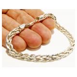 Italian Sterling Silver Bracelet 7" 9g