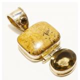 Mexican Multi-Gemstone Pendant 21.2g