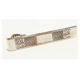 Vtg Anson 925 Silver Front Tie Clip 7.8g