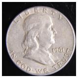 1961 Franklin Half-Dollar Silver Coin