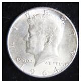 1964 Kennedy Half-Dollar Silver Coin