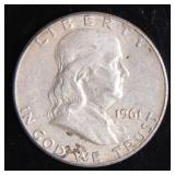 1961 Franklin Half-Dollar Silver Coin