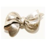 Vintage Sterling Silver Bow Brooch 5g