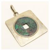 Eclectic Sterling Silver Coin Pendant 21.3g