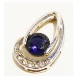 Sterling Silver Gemstone Pendant 2.2g