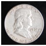 1961 Franklin Half-Dollar Silver Coin