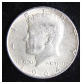 1964 Kennedy Half-Dollar Silver Coin