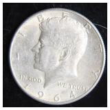 1964-D Kennedy Half-Dollar Silver Coin