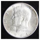 1964 Kennedy Half-Dollar Silver Coin