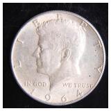 1964 Kennedy Half-Dollar Silver Coin