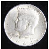 1964 Kennedy Half-Dollar Silver Coin
