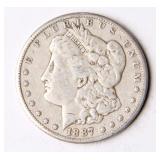 1887-S Morgan Silver Dollar Coin