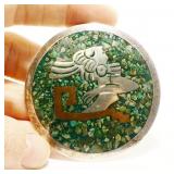 Taxco Mexico 925 Silver Lady Pendant Brooch 16.5g