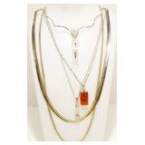 Grouping of Sterling Silver Necklaces 42.1g