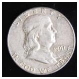 1961-D Franklin Half-Dollar Silver Coin