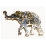 Siam Sterling Silver Elephant Brooch 4.6g