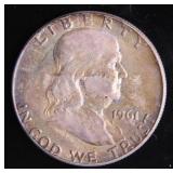 1961 Franklin Half-Dollar Silver Coin